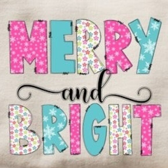 Merry And Bright Family Christmas Sweatshirt Cozy Holiday Season Pullover 05 - Picture 2 of 5